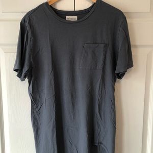 On The Byas Cobalt Scallop Tee w/ Pocket